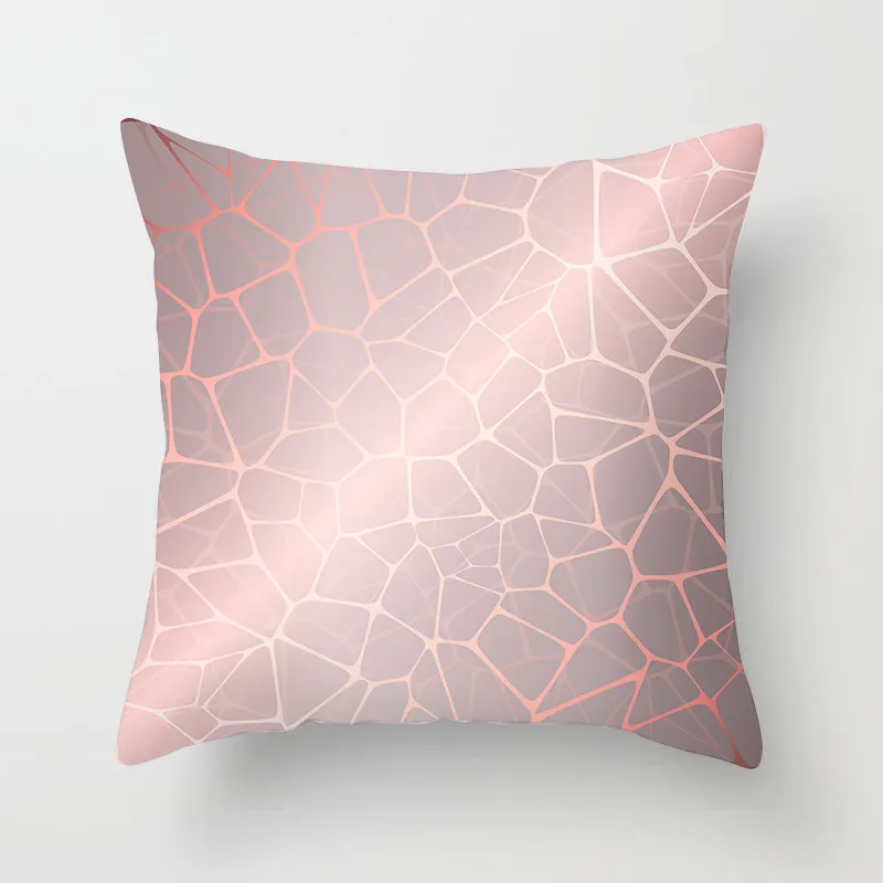Fuwatacchi наволочка в скандинавском стиле розовая полосатая подушка с геометрическим узором(алмаз) чехол для дивана домашний геометрический декоративные подушки 45*45 см