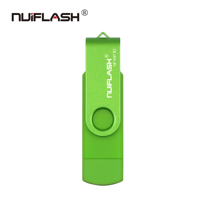 green Флеш-накопитель для смартфонов OTG USB флеш-накопитель cle usb 2,0 флеш-накопитель 64G otg 4g 8g 16g 32g 128G устройства для хранения - Цвет: green
