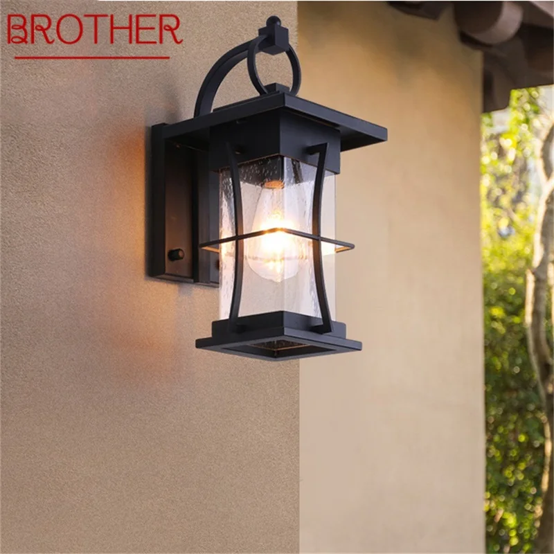 

BROTHER New Outdoor Wall Light Classical LED Sconces Lamp Waterproof IP65 Decorative For Home Porch Villa