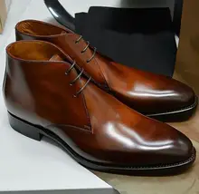 Men PU Leather Fashion Shoes Low Heel Fringe Shoes Dress Shoes Brogue Shoes Spring Boots Vintage Classic Male Casual AP016