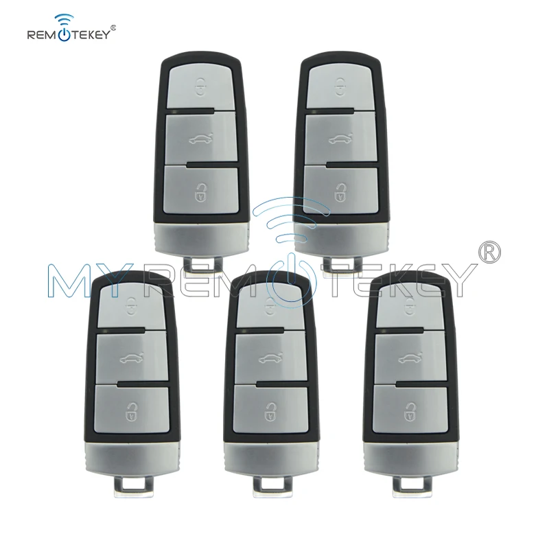 Remtekey 5 шт. 3 кнопки 433 МГц БЕСКЛЮЧЕВОЙ смарт-ключ для VW Volkswagen Magotan Passat CC 2005 2006 2007 2008 2009