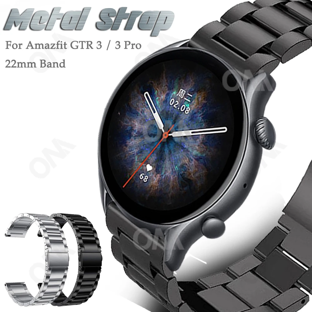 Metal Band For Amazfit GTR 3 GTR3 Pro GTS3 GTS 2 2E 42mm 47mm Watch Strap No Gap Stainless Steel Solid Replacement Bracelet | Электроника
