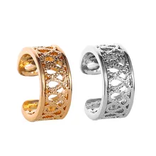 

2021 New Simple Personality Pierced Ear Cuffs Punk Stainless Steel Gold Color Clip Earrings for Women Men Earrings Ear Clip