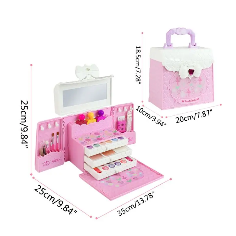 Принцесса макияж игрушки набор нетоксичные ролевые игры с косметический чехол обучающая игрушка для девочек подарок на день рождения - Цвет: 36