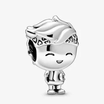 

2020 New 925 Sterling Silver Bead Creative Temperament Boy Beads Fit Pandora Women Bracelet & Necklace Diy Jewelry