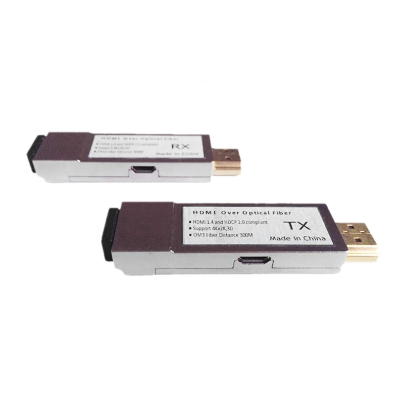 Мини HDMI оптоволоконный удлинитель OM3 4K x 2K 300 м многомодовый кабель волоконно-оптический HDMI конвертер
