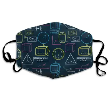 

Unisex Mouth Mask with Adjustable Ear Loops, Math Equation School Anti Dust Mouth Face Cover for Ski/Cycling/Camping, Comfy &