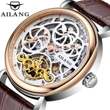 

AILANG 2021 Mechanical Luxury Casual Men Watch Sports Skeleton Sapphire Automatic Chronograph Tourbillo Men's Clock Watch 6815A
