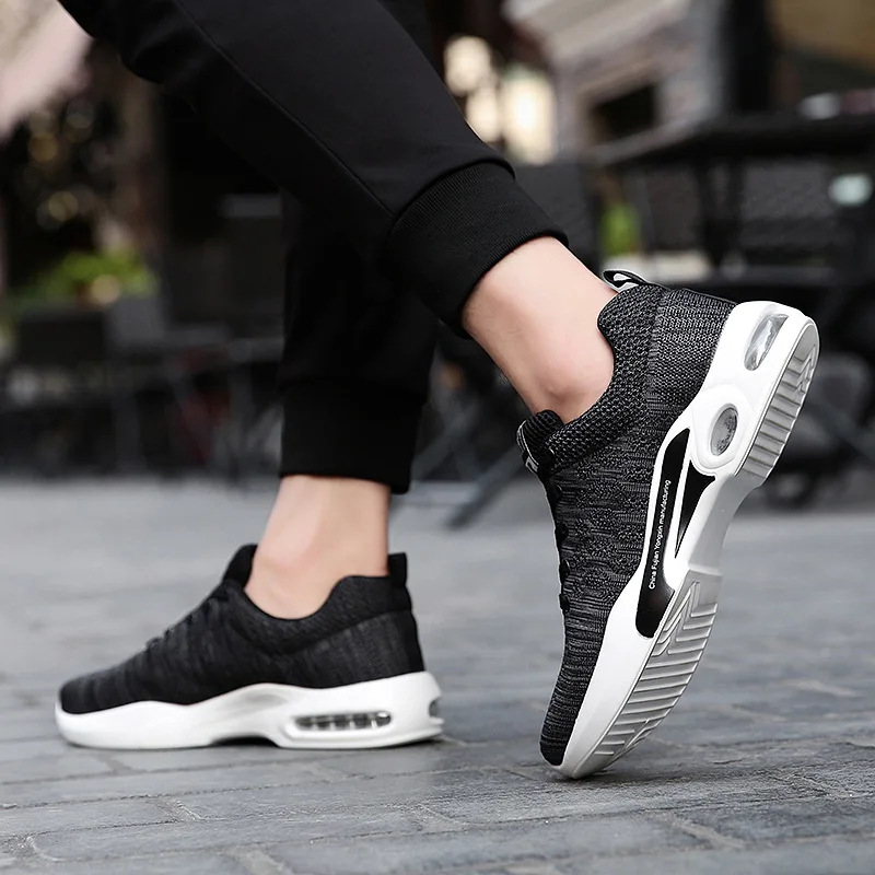 

Autumn MEN'S SHOES Running Shoes Low Top Air Cushion Fly Netting Cloth Lightweight Breathable Cushioning Running Shoes Casual Sp