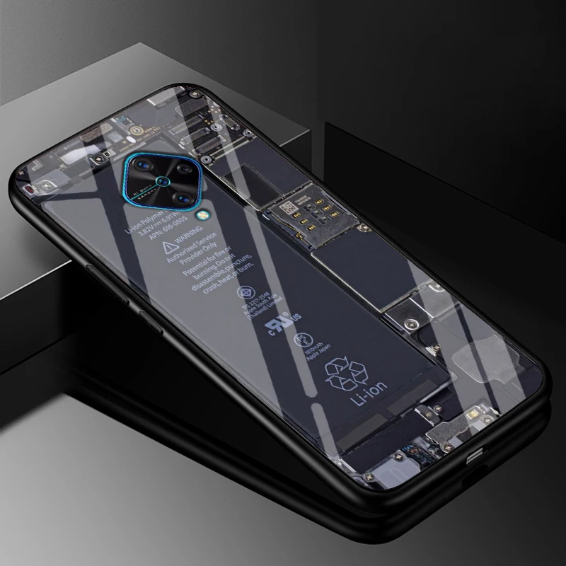 Premium Tempered Glass Back Case with Soft Bumper