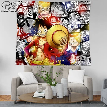 

One Piece Luffy Funny cartoon Blanket Tapestry 3D Printed Tapestrying Rectangular Home Decor Wall Hanging style-3 dropshipping