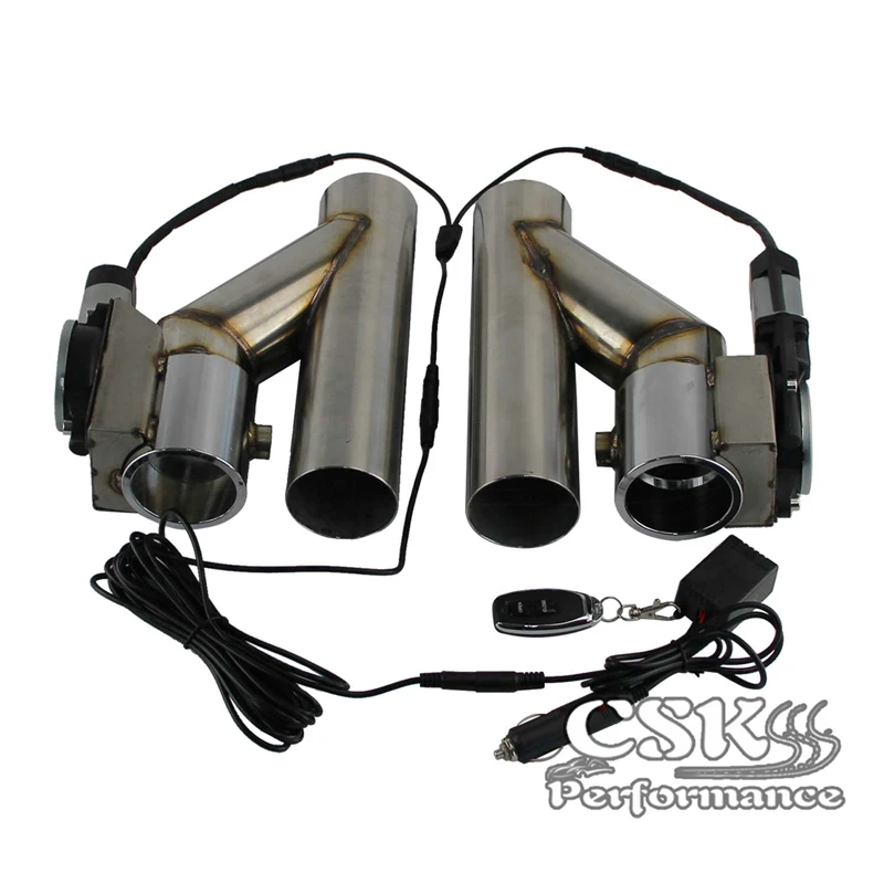 3 &quot76 мм двойной Электрический Выпускной вырез Выходная Труба комплект