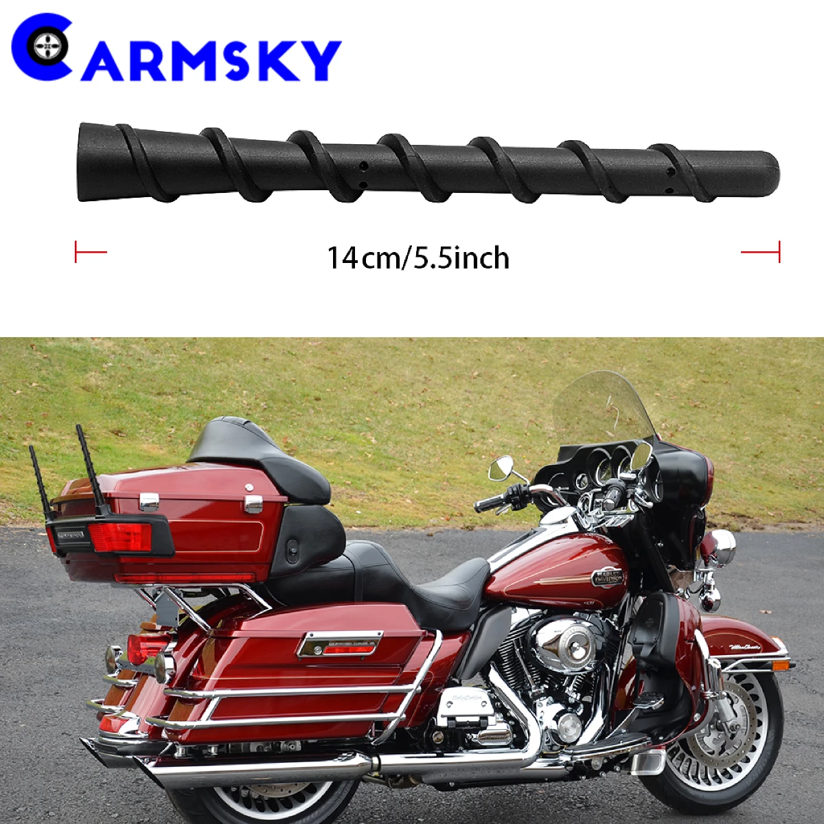 2x короткий черный для мотоцикла Harley радио антенна мачта 5,5 дюймов Универсальный США