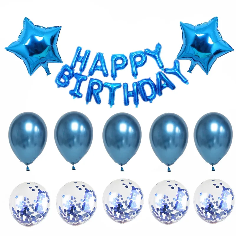 16 дюймов с днем рождения воздушные шары для украшения вечеринок взрослых детей алюминиевая фольга Письмо шар баннер globos Игрушка надувной шар