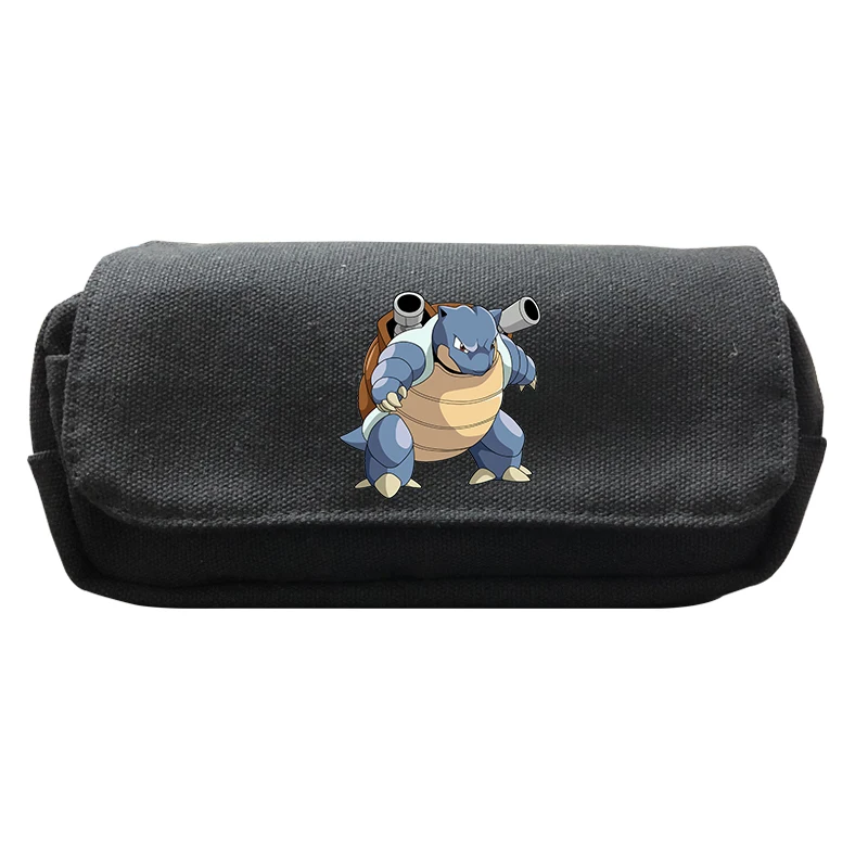 Mochila Pokemon пенал для карандашей, детский косметический Чехол, черная сумка для хранения для мальчиков, большой емкости, пенал для школьных принадлежностей