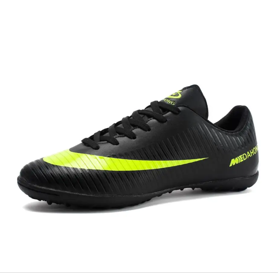 Футбольная обувь; профессиональные футбольные бутсы; Suferfly; футзальный носок; бутсы; спортивные кроссовки; Zapatos De Futbol; обувь для мальчиков - Цвет: Черный
