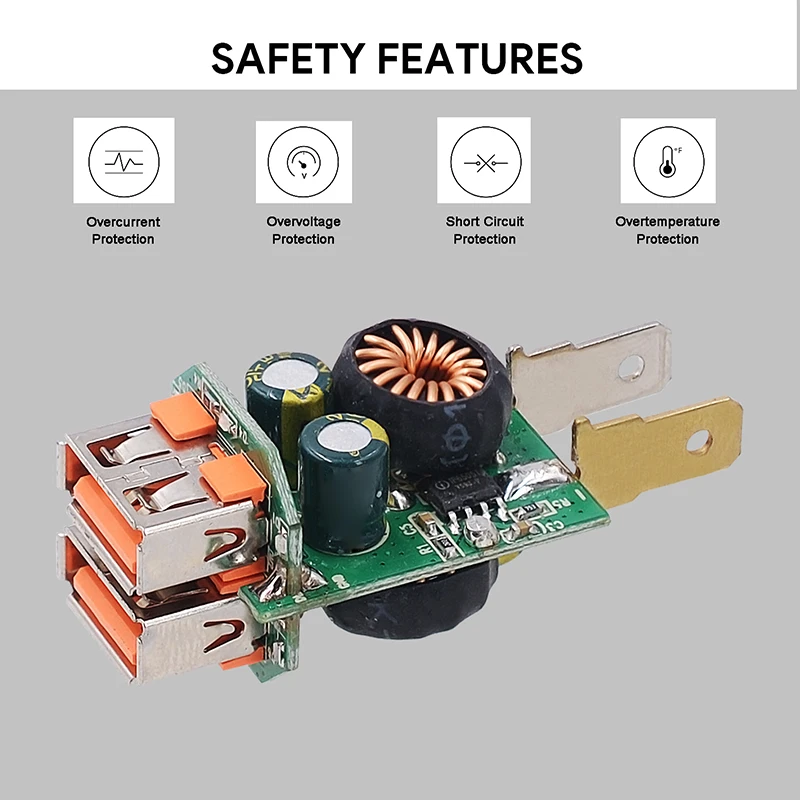 12 V-24 V 5 V/3.4A мотоцикла Быстрая зарядка 3,0 Dual USB мобильных телефонов gps Зарядное устройство