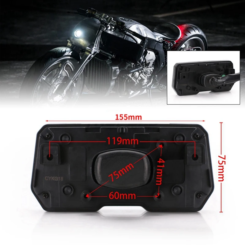 

Applicable To 2,4 Cylinder Instrument 6 Gear Universal Motorcycle LCD Digital Speedometer Odometer Backlight Motorcycle Odometer