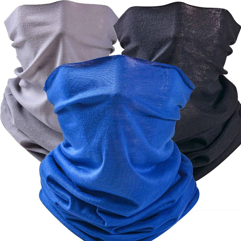1Pc Solid Color Camping Hiking Scarves Cycling Sport Bandana Outdoor