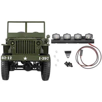 

1pcs C606 1:10 Rc Car 2.4G Remote Control Four-Wheel Climbing Car & 1pcs RC LED Light Bar Roof Lamp