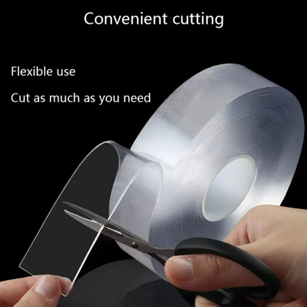 Nano Transparent Double-sided Tape Is Firmly Pasted, Waterproof, High Temperature Resistant Reusable.It Is A Good Helper In Life