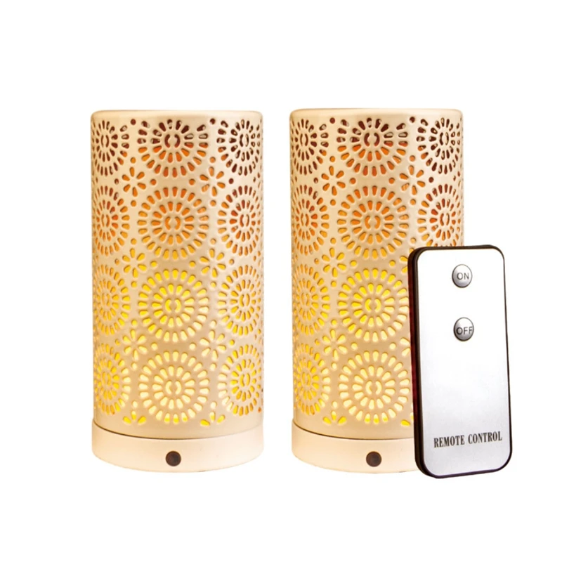 

New 2Pcs Usb Led Antique Flame Effect Lamp Magnet Base Home Room Decorative Light