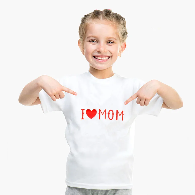 Модные футболки; забавные Семейные футболки с надписью «i love mom ...
