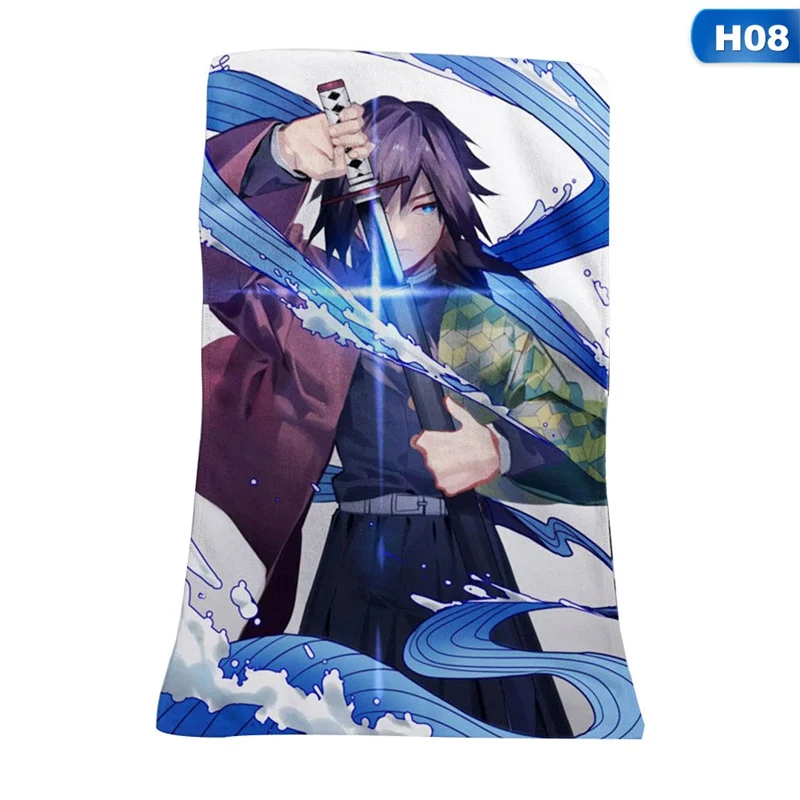 Банное полотенце, банное, аниме, Demon Slayer, Kimetsu No Yaiba, сделай сам, на заказ, для ванной комнаты, пляжное полотенце из микрофибры, полотенце для лица, мочалка, 35*70 см