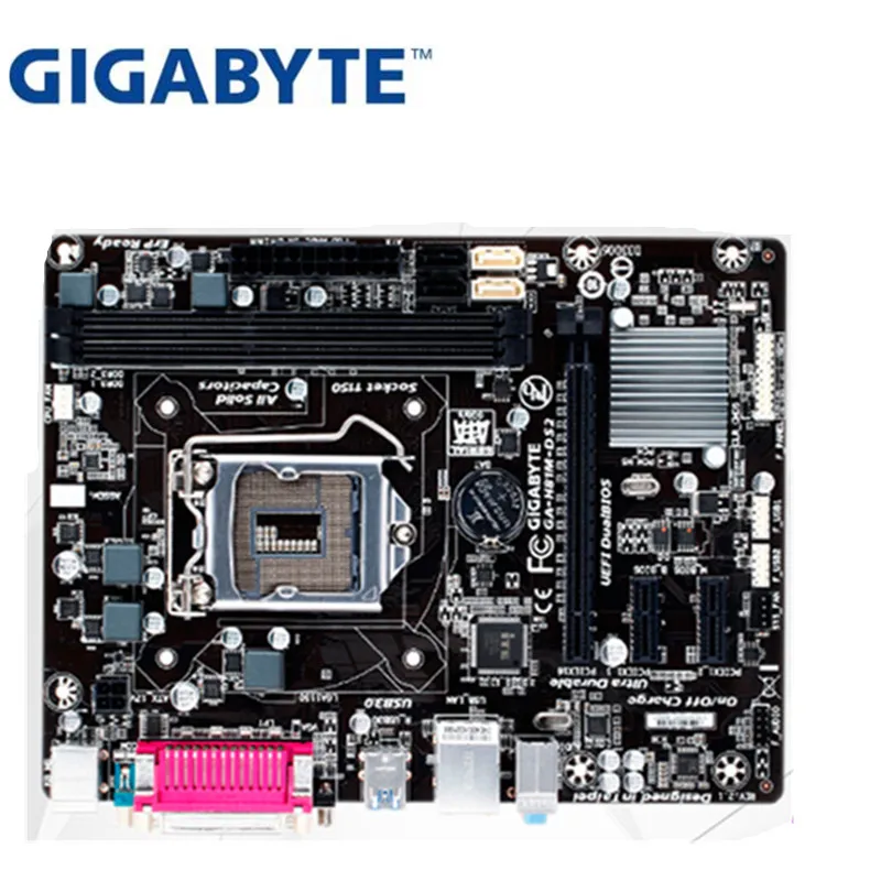 GIGABYTE GA-H81M-S1 настольная материнская плата H81 розетка LGA 1150 i3 i5 i7 DDR3 16G Micro-ATX UEFI BIOS оригинальная б/у материнская плата