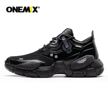 ONEMIX унисекс кроссовки большой размер новые технологии Стиль кожа амортизирующие удобные мужские спортивные кроссовки для тенниса обувь для папы