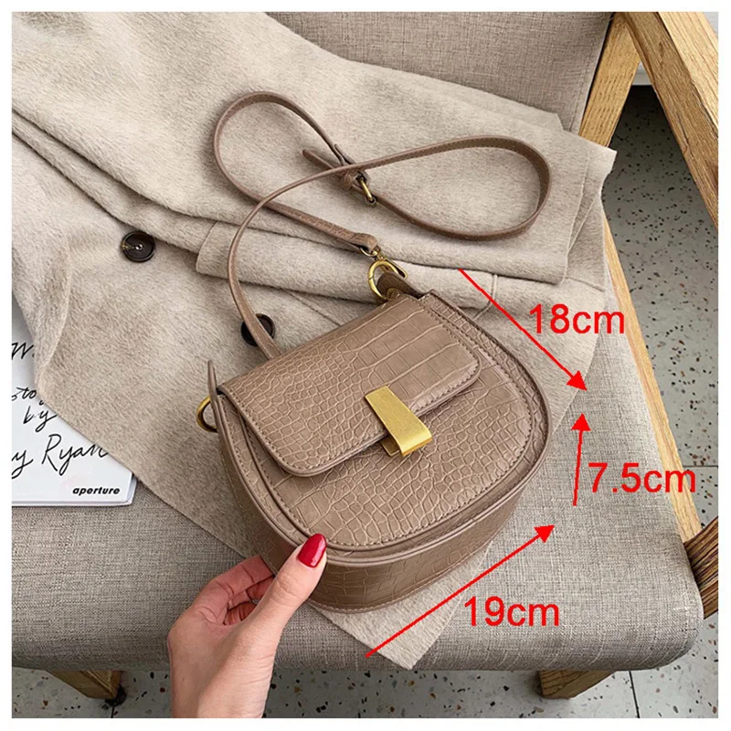 Ansloth седельная сумка с каменным узором Женская качественная сумка через плечо из искусственной кожи женская винтажная сумка через плечо Женская мини-сумка HPS786