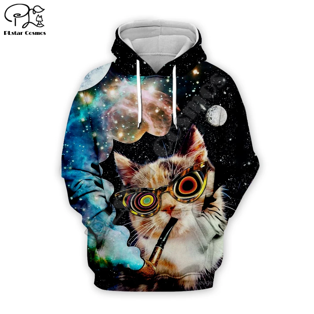 Мужские и женские забавные для кота принт 3d galaxy толстовки кофты День мертвых