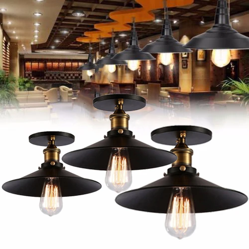 

Industrial Vintage Ceiling Hanging Chandelier Pendant Fixture Light Lamp Shade Wall lamp