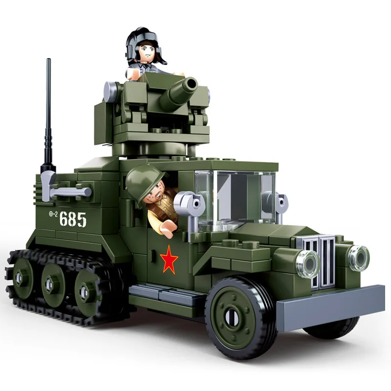 BF-109 строительные блоки World War2, военное оружие, кирпич WW2, танк, самолет, военные конструкторы, грузовик, армейский автомобиль, детские игрушки на Рождество - Цвет: 0685 No Box