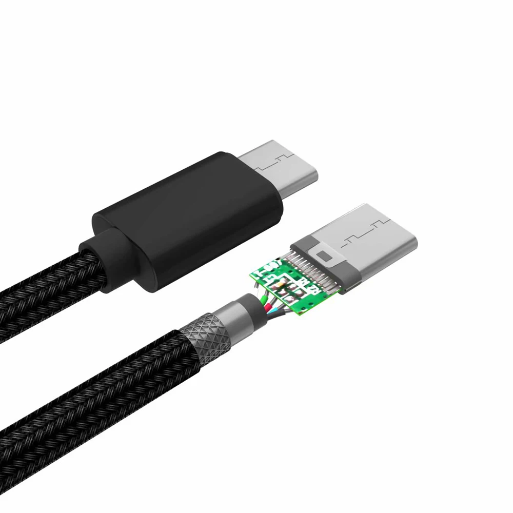 3A большой ток type-C к type C Быстрый зарядный кабель USB C линия C к C type C порт нейлоновый провод для передачи данных для samsung Xiaomi huawei