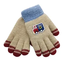 Зимние перчатки для мальчиков и девочек; детские перчатки с милым рисунком из мультфильма; теплые варежки; перчатки для улицы; детские перчатки ручной работы