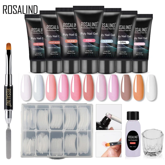 ROSALIND Poly Nail Gel Extension Nail Kit All For Gel Set Acrylic Solution Water Builder