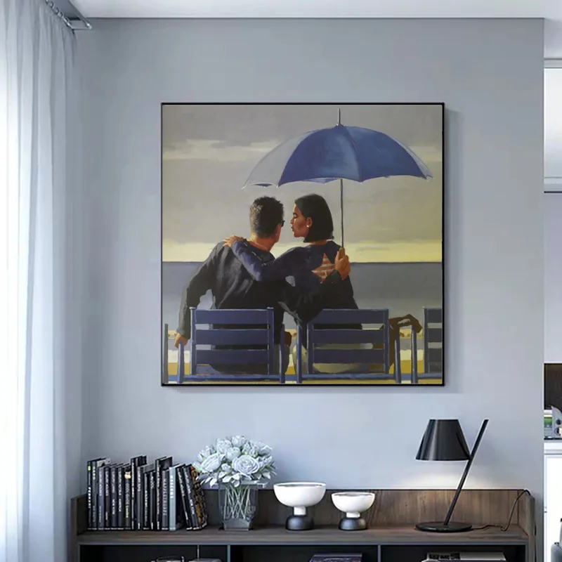 Blue Blue By Jack Vettriano Printed on Canvas