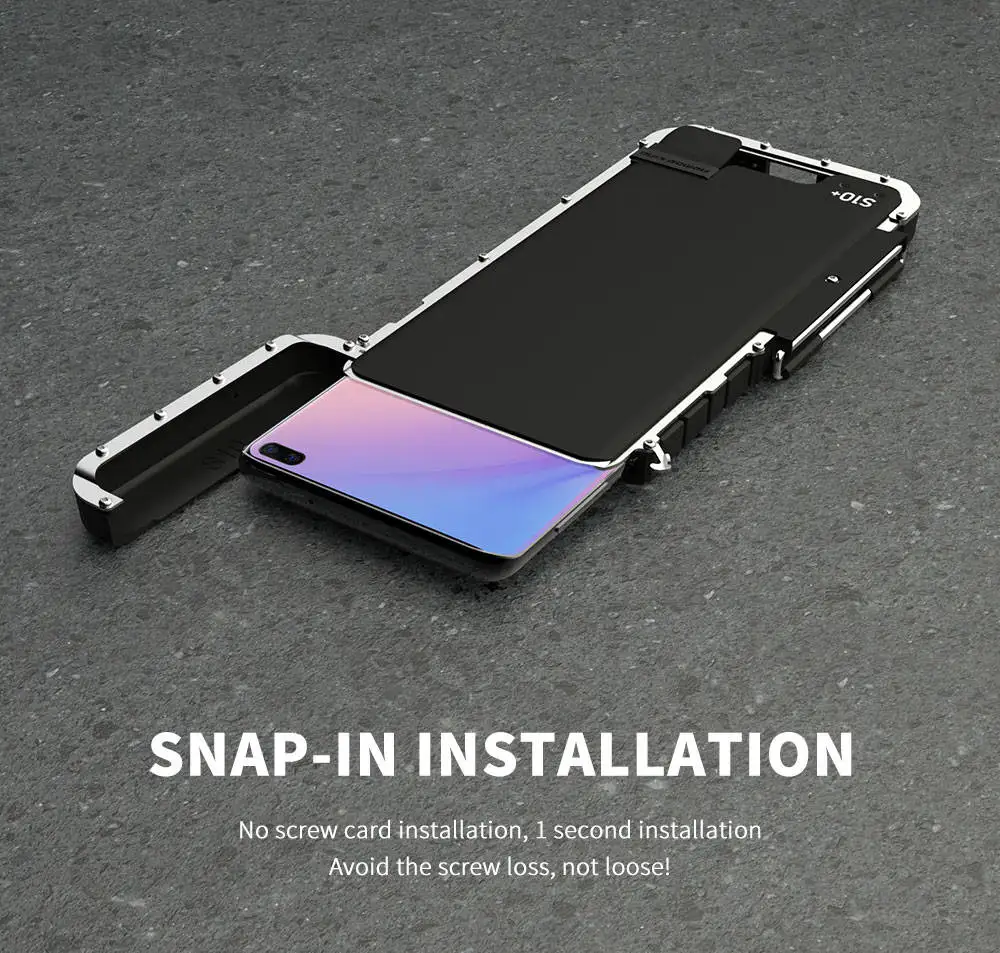 Алюминиевый металлический чехол с винтом из нержавеющей стали для samsung Galaxy S10 Plus, 5G, S9, S8, S7 Edge, чехол с откидной крышкой, полная подставка, бронированный чехол "Железный человек"