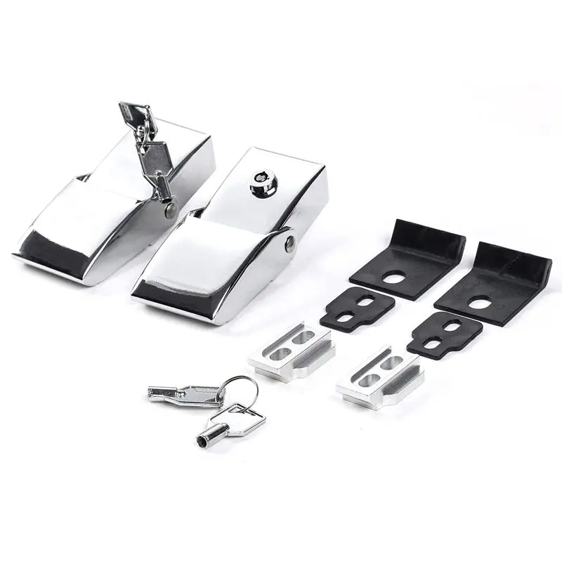 

Electroplating Machine lid lock engine Stainless steel + aluminum alloy tower buckle Wrangler engine lock buckle with lock for