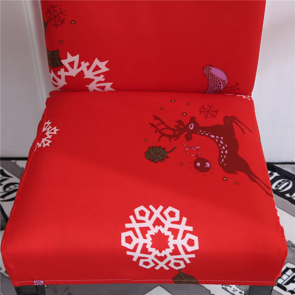 New Stretch Dining Chair Covers Slipcovers Christmas Home Decor Seat Covers