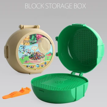 

Portable Storage Box Kids Bricks Case Creator Enlighten Plate Storing And Building blocks On-The-Go Travel Toys for Children