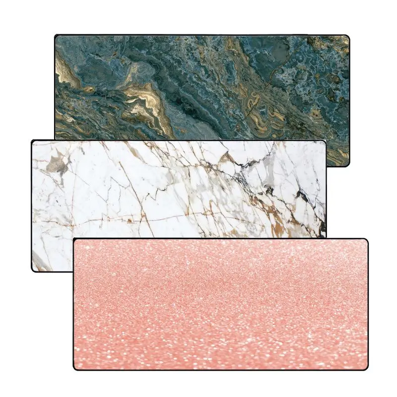 

Rose Gold Marble Keyboards Mat Rubber Gaming mousepad Desk Mat Speed/Control Version Large Gaming Mouse Pad