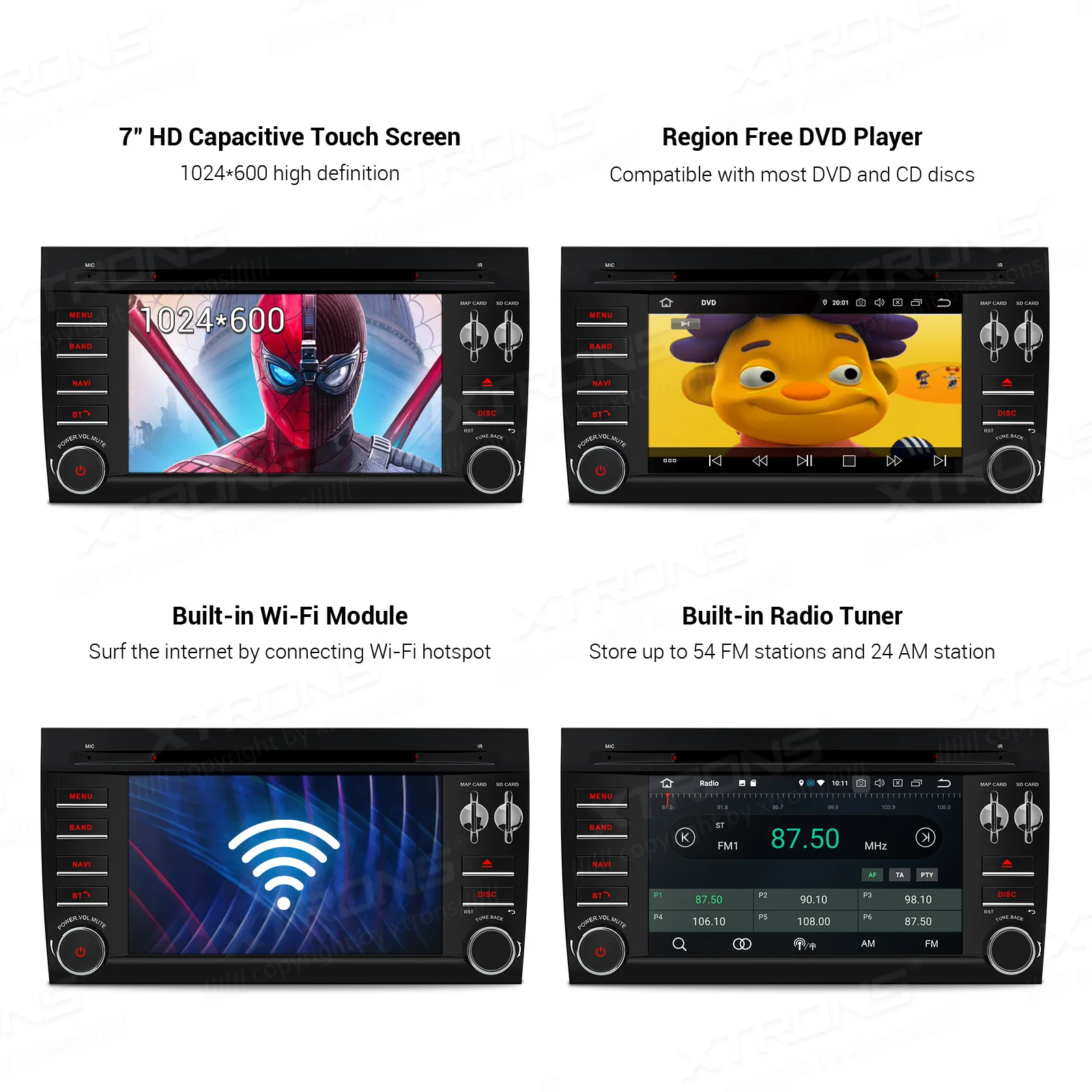 XTRONS " Android 9,0 Восьмиядерный 64 ГБ+ 4 Гб подходит для Porsche Cayenne 2003-2010 автомобильный dvd-плеер мультимедийная gps система DAB DVR TPMS