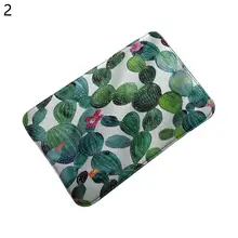  Washable  Useful Tropical Plant Cactus Area Rug Lightweight Floor Carpet Soft Texture   for Bathroom 