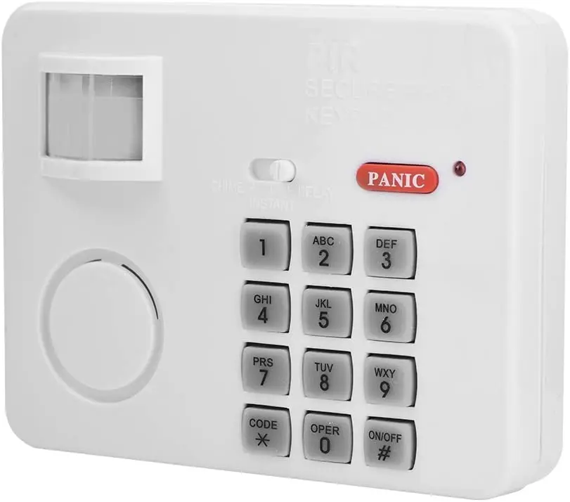 Alarma de Sensor de movimiento inalámbrico con teclado de seguridad, sensor PIR para garaje de casa, cobertizo, caravana, puerta y ventana