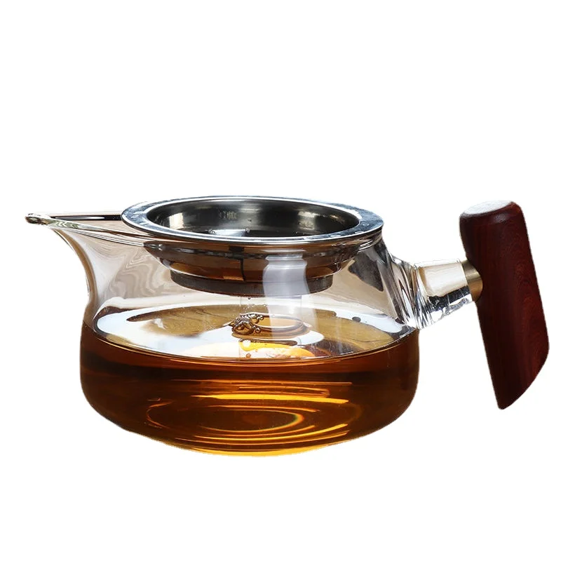 

Good Clear Borosilicate Glass Teapot With Stainless Steel Infuser Strainer Heat Resistant Loose Leaf Tea Pot Tool Kettle Set