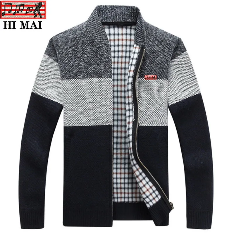 2020 New Men's autumn winter cardigan zipper sweater thickened plus velvet V-neck men's loose warm sweater coat 1209 2020 New Men's autumn winter cardigan zipper sweater thickened plus velvet V-neck men's loose warm sweater coat 1209