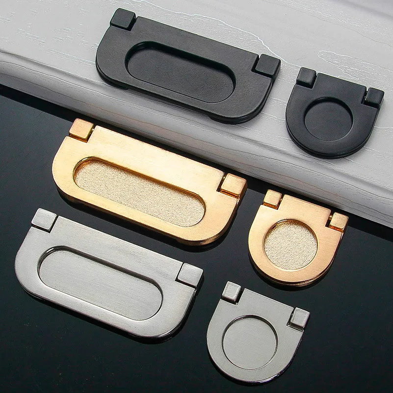 

Door Handles Flat drawer door dark handle Jane European invisible bright cabinet wardrobe