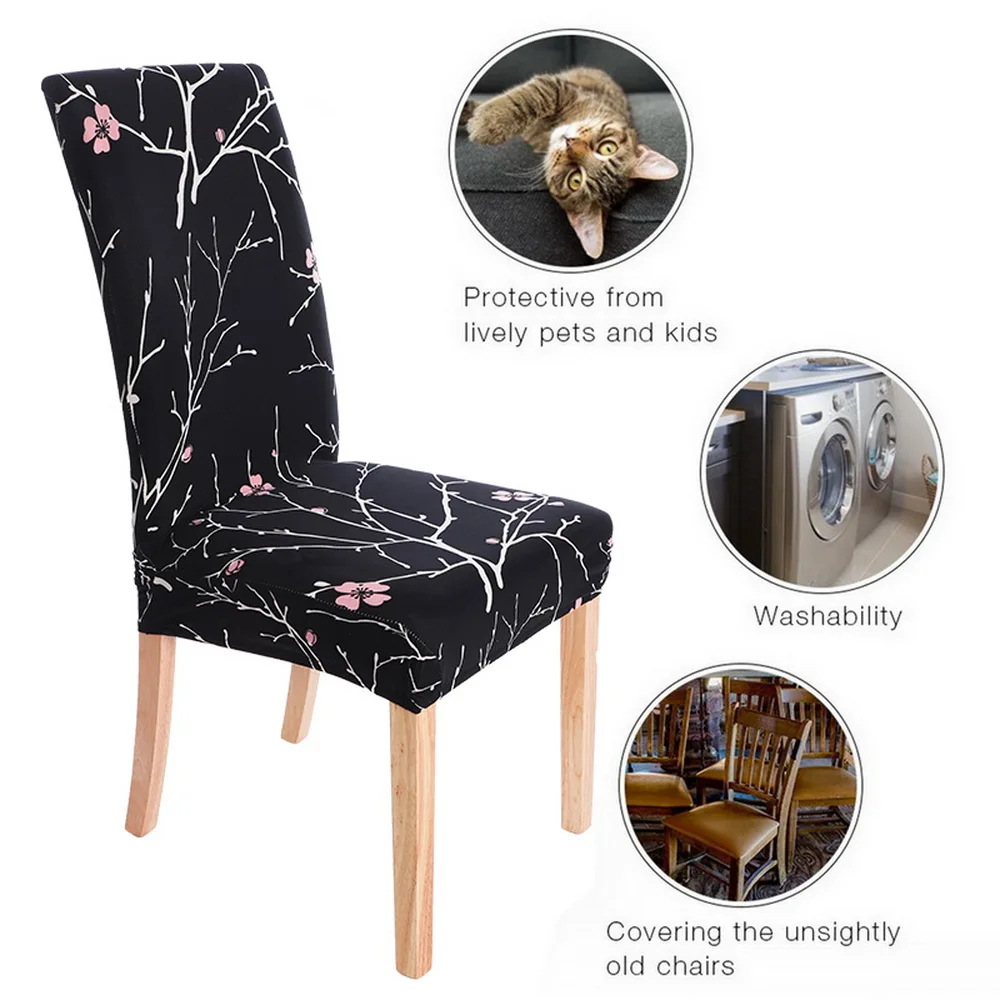 1/2/4/6 шт. эластичные обеденный сиденья спандекс покрывало для стула для банкетов и свадеб Ресторан отеля анти-грязный съемный